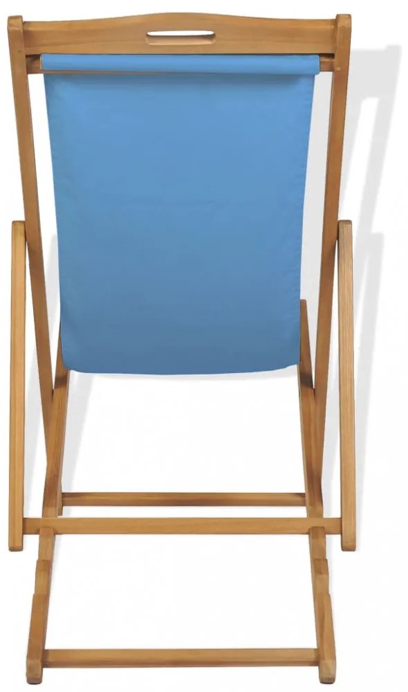 kék tíkfa napozószék 56 x 105 x 96 cm