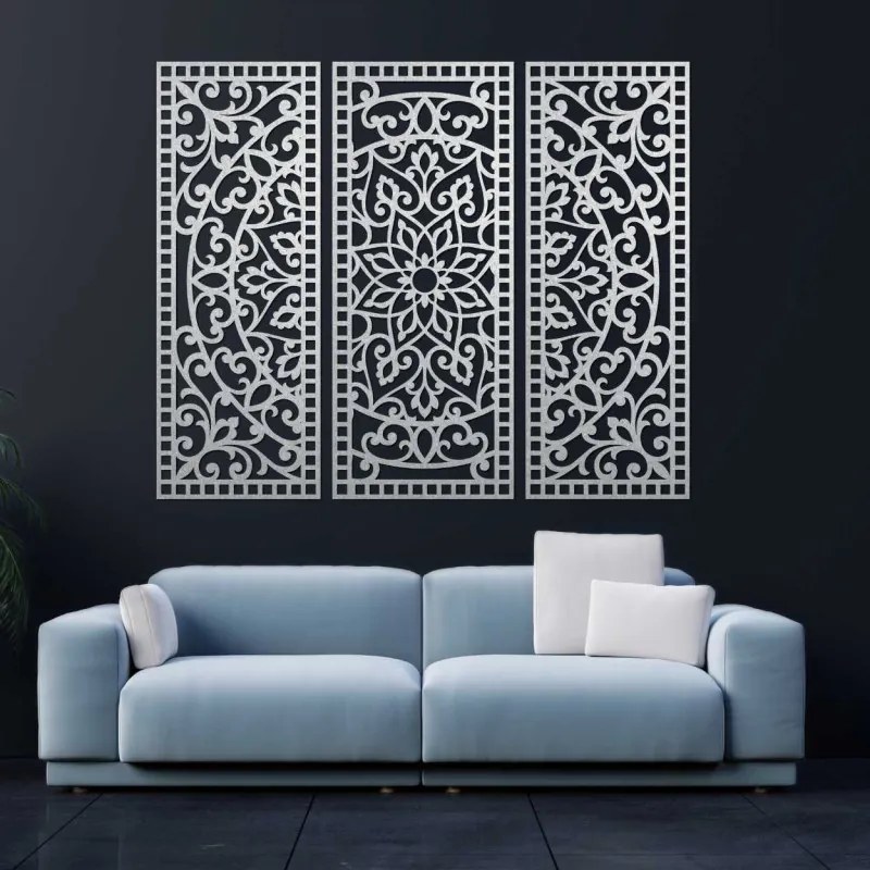 Faldekoráció háromrészes mandala panel | AURELIA