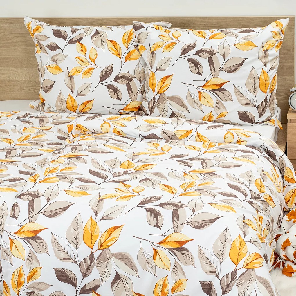 4Home Autumn Leaves pamut ágyneműhuzat, 140 x 200 cm, 70 x 90 cm