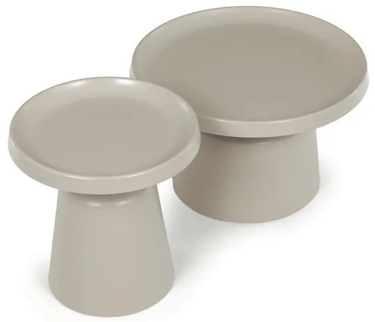 Szürke Fém Dohányzóasztal 69×69×43 cm. CT-F4114 CSM