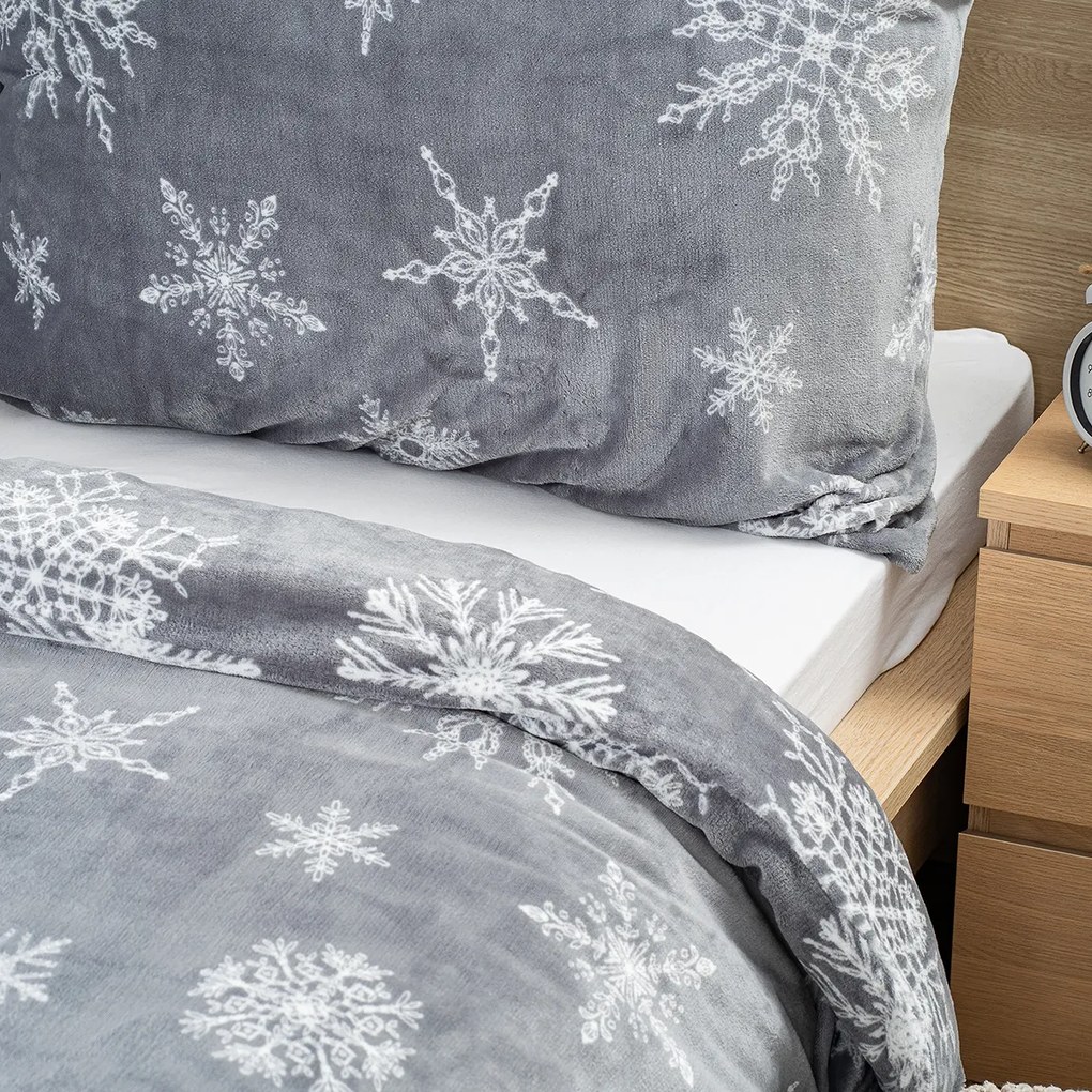 4Home Silent Snowfall mikroflanel ágynemű, 140 x 220 cm, 70 x 90 cm