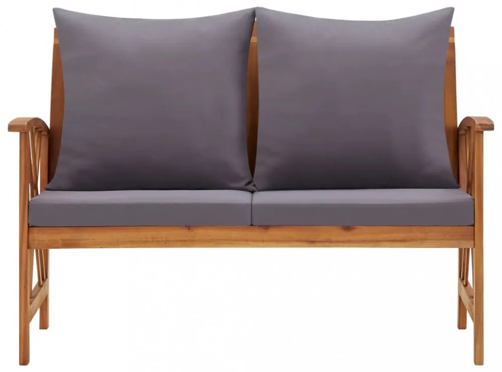 tömör akácfa kerti pad párnákkal 119 cm