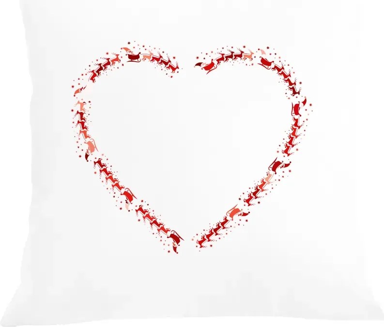 Karácsonyi párna párnahuzat Mikulás szán