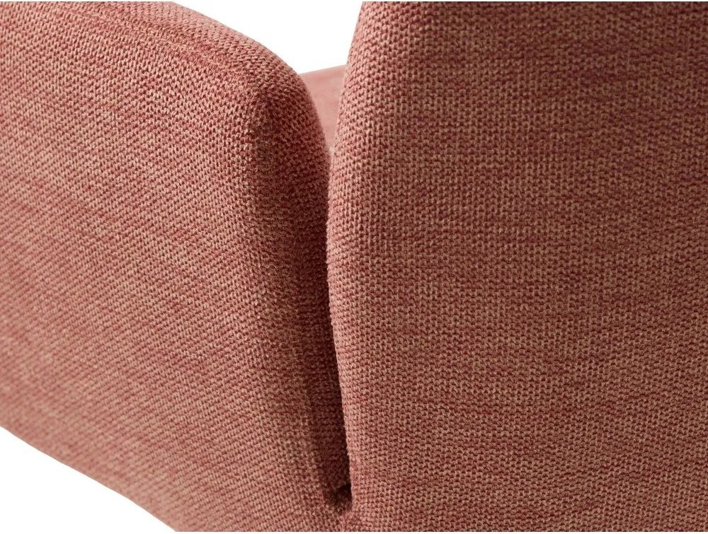 Rózsaszín kárpitozott karfás étkezőfotel Roxana – Unique Furniture