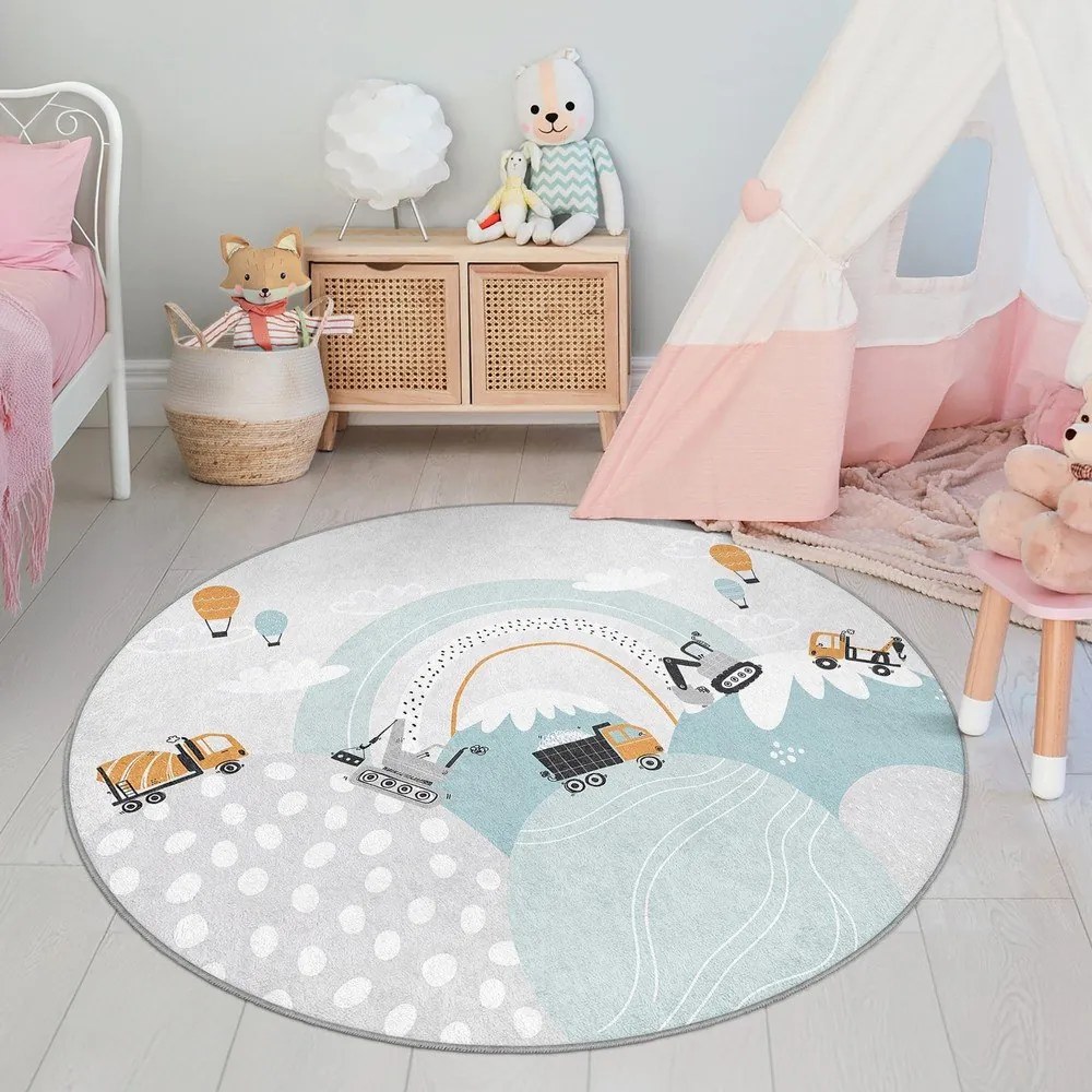 Mosható gyerek szőnyeg ø120 cm Snowy Hills – Mila Home