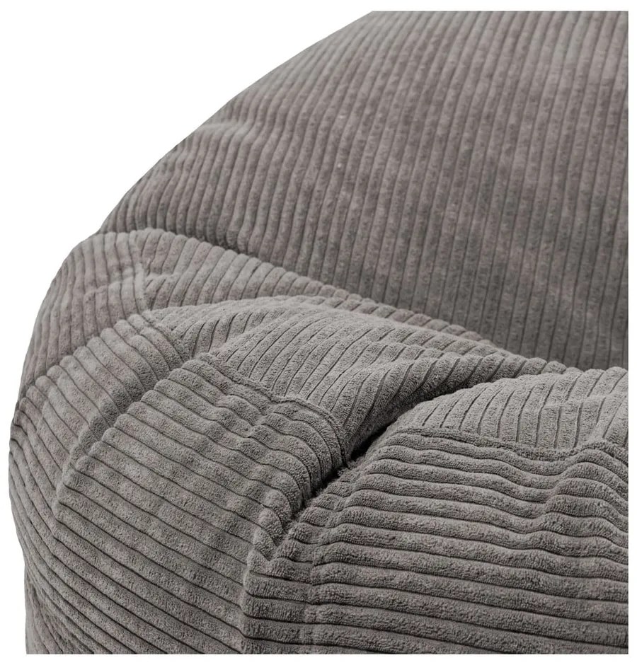 Barna kordbársony babzsákfotel Roll 135 – SLOWDOWN