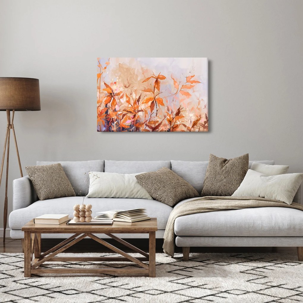 Kép - Festett virágok (90x60 cm)