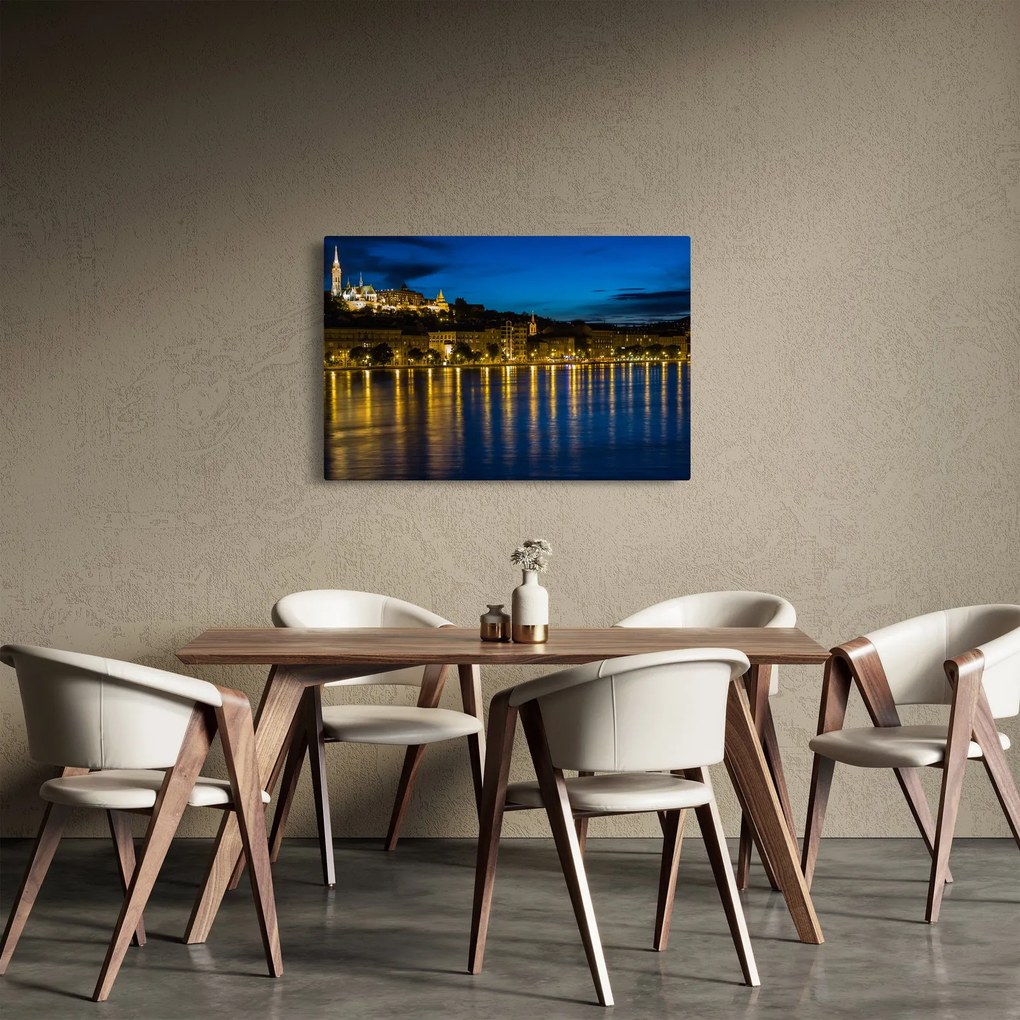 Éjszakai város képe (90x60 cm)