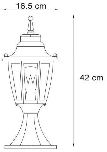 Lucide 11834/01/30 - Kültéri lámpa TIRENO 1xE27/60W/230V fekete