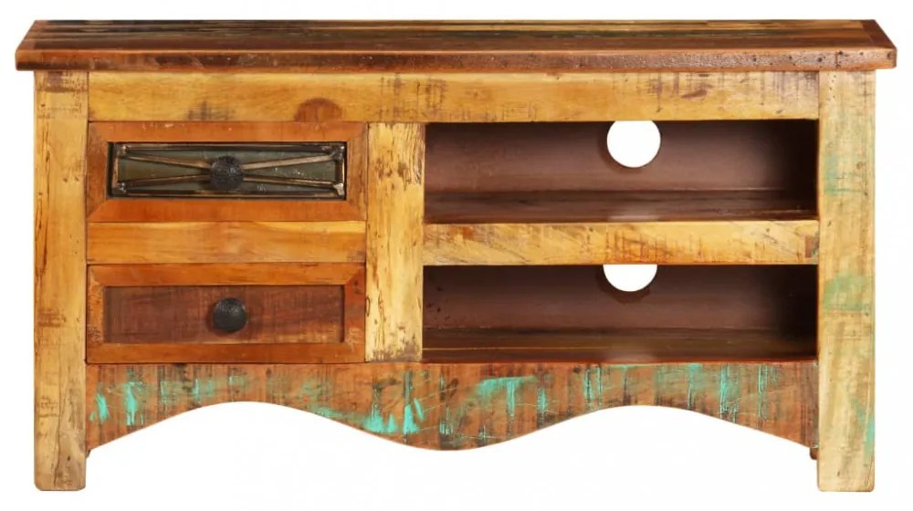tömör újrahasznosított fa TV-szekrény 80 x 30 x 40 cm
