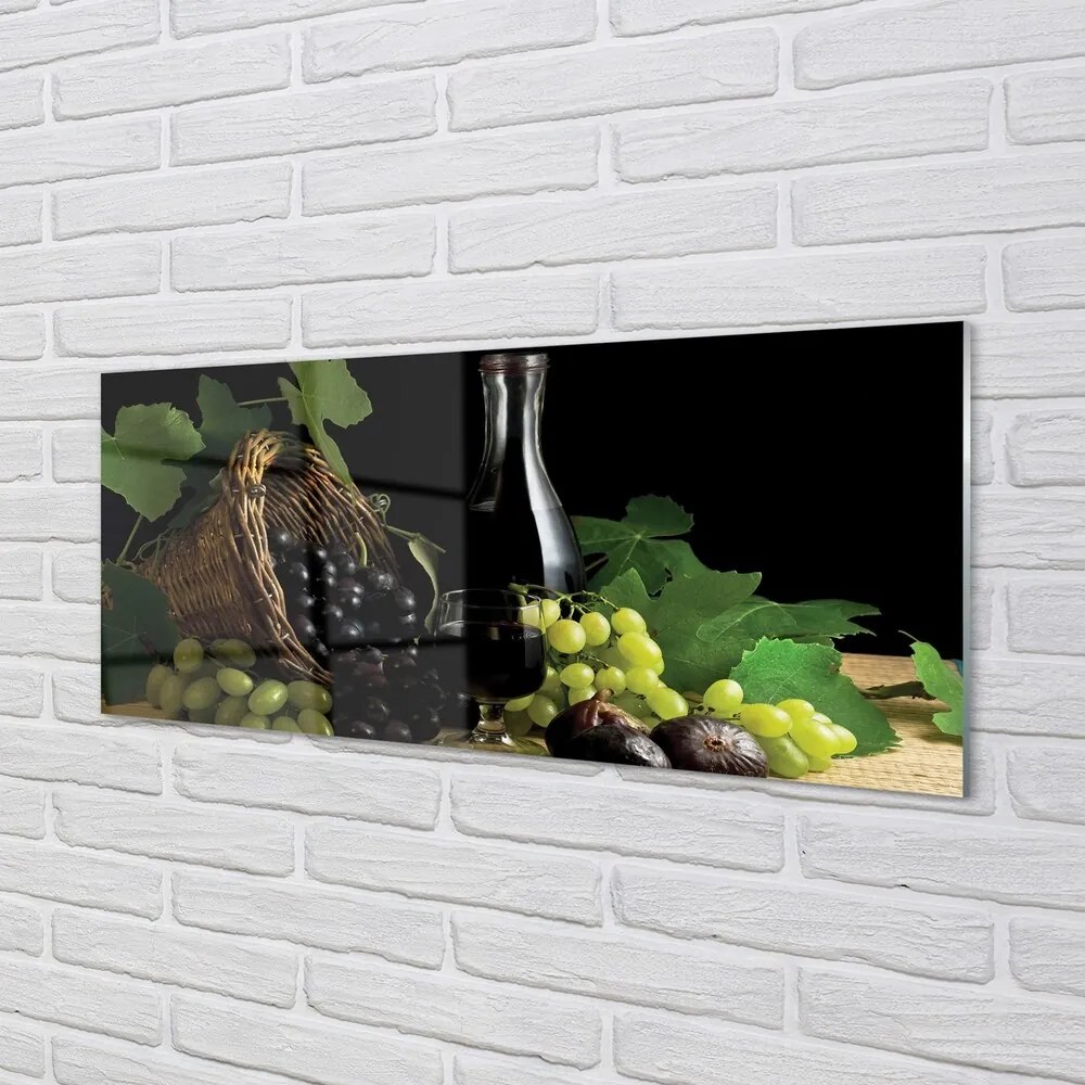 Üvegképek Trash bor szőlőlevél 120x60cm