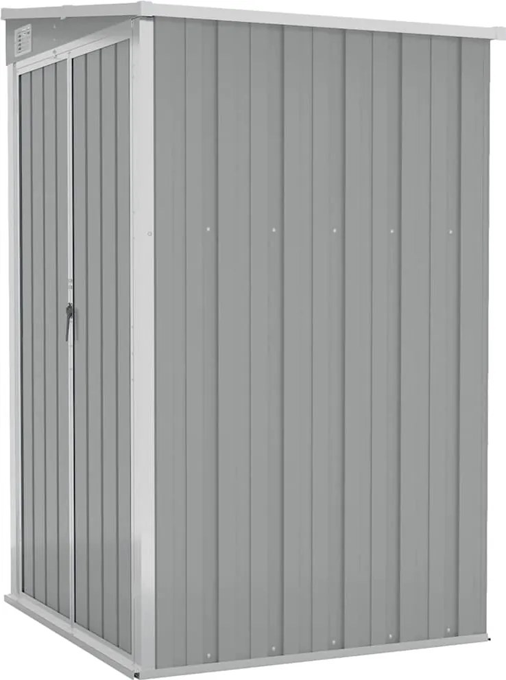 vidaXL szürke acél falhoz erősíthető kerti fészer 118x100x178 cm