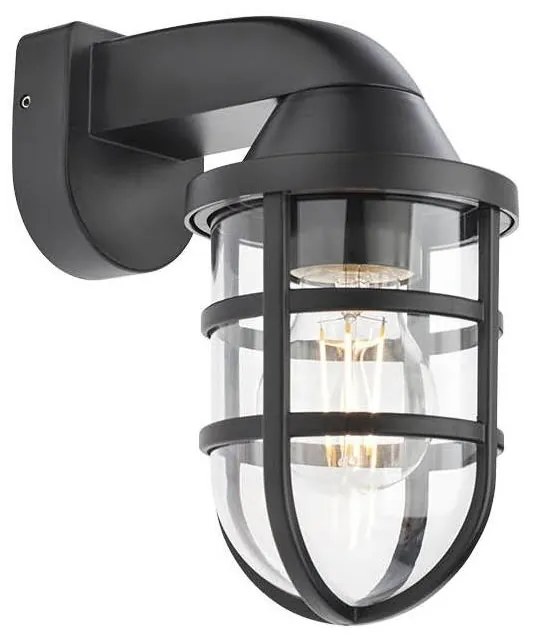Redo 90207 - Kültéri fali lámpa CAGE 1xE27/28W/230V IP44 fekete