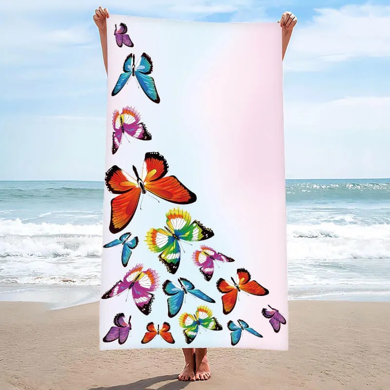 Strandtörölköző SILMARI 100x180 cm színes, 100% mikroszálas