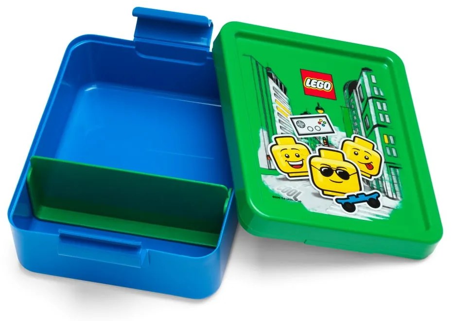 Iconic zöld-kék uzsonnásdoboz és kulacs - LEGO®