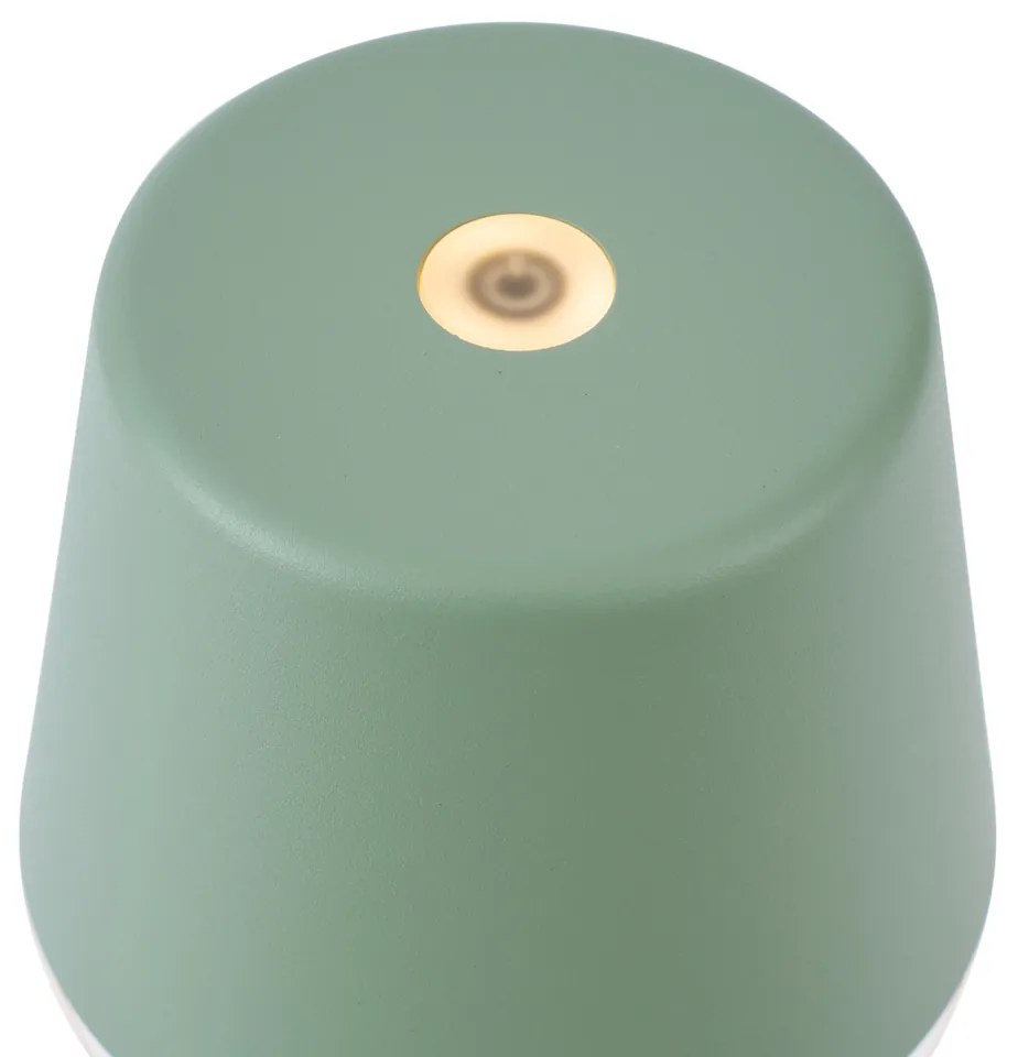 Asztali lámpa zöld LED-del IP65 újratölthető töltőállomással - Bass