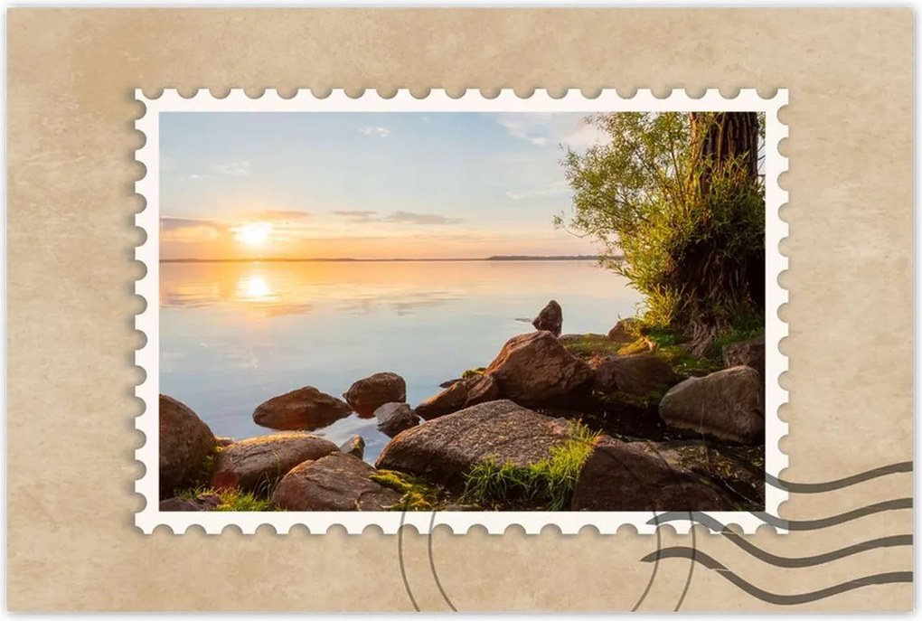 Poszterek 90x60 Kövek fák tenger