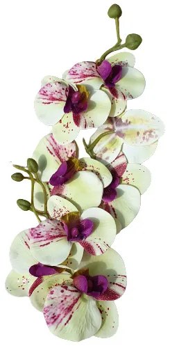 Brunei mű orchidea szál élethű művirág vanília krém