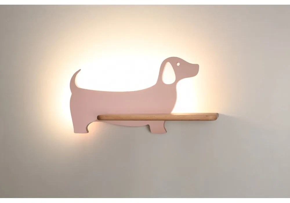 Rózsaszín gyerek lámpa Dog – Candellux Lighting