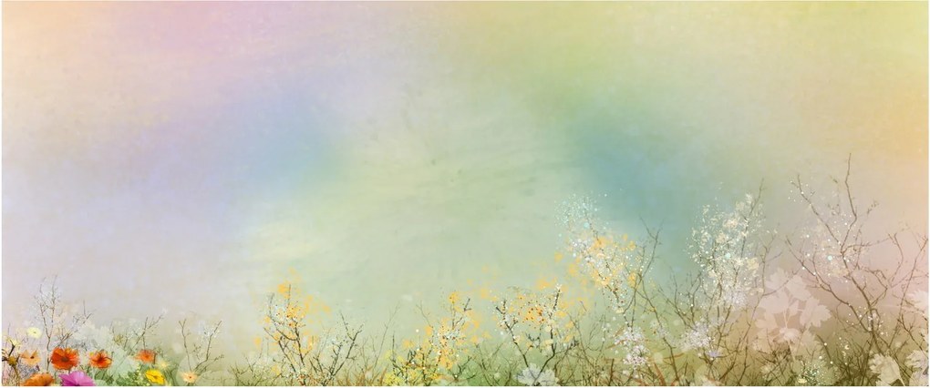Kép - Festett rét 2 (120x50 cm)