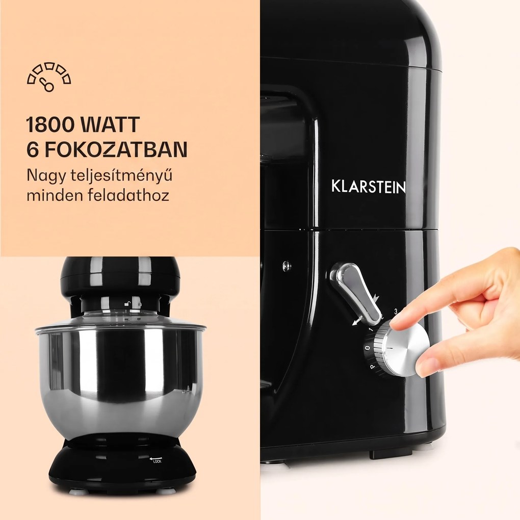 Klarstein Bella, konyhai robotgép, 1800 W, 2,7 PS, 5 L