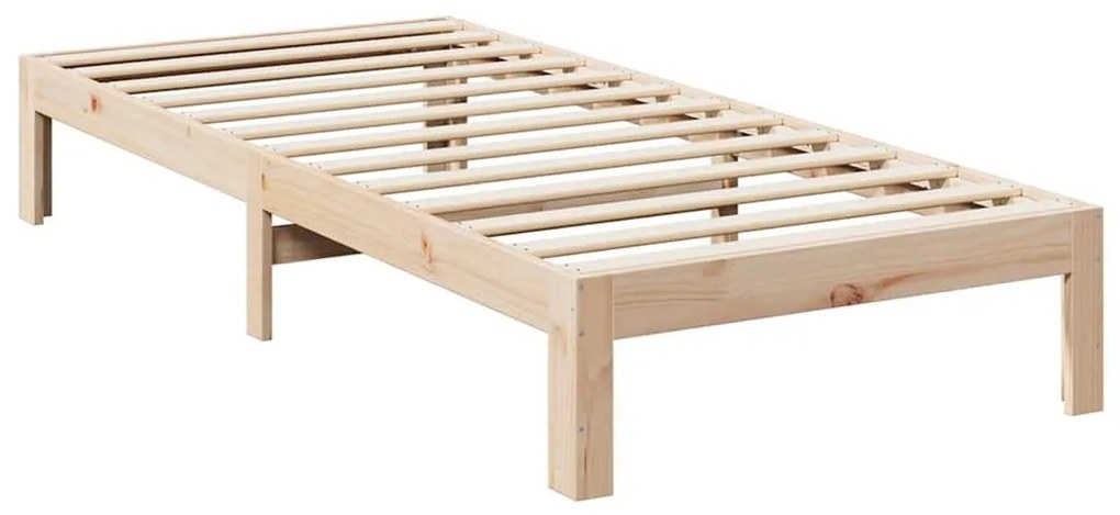 családi ágykeret matrac nélkül 270x200 cm tömör fa fenyőfa