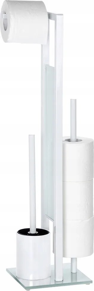 Wc-papír És Wc Kefe Tartó Állvány Krómozott Acél 70X23X18 CM