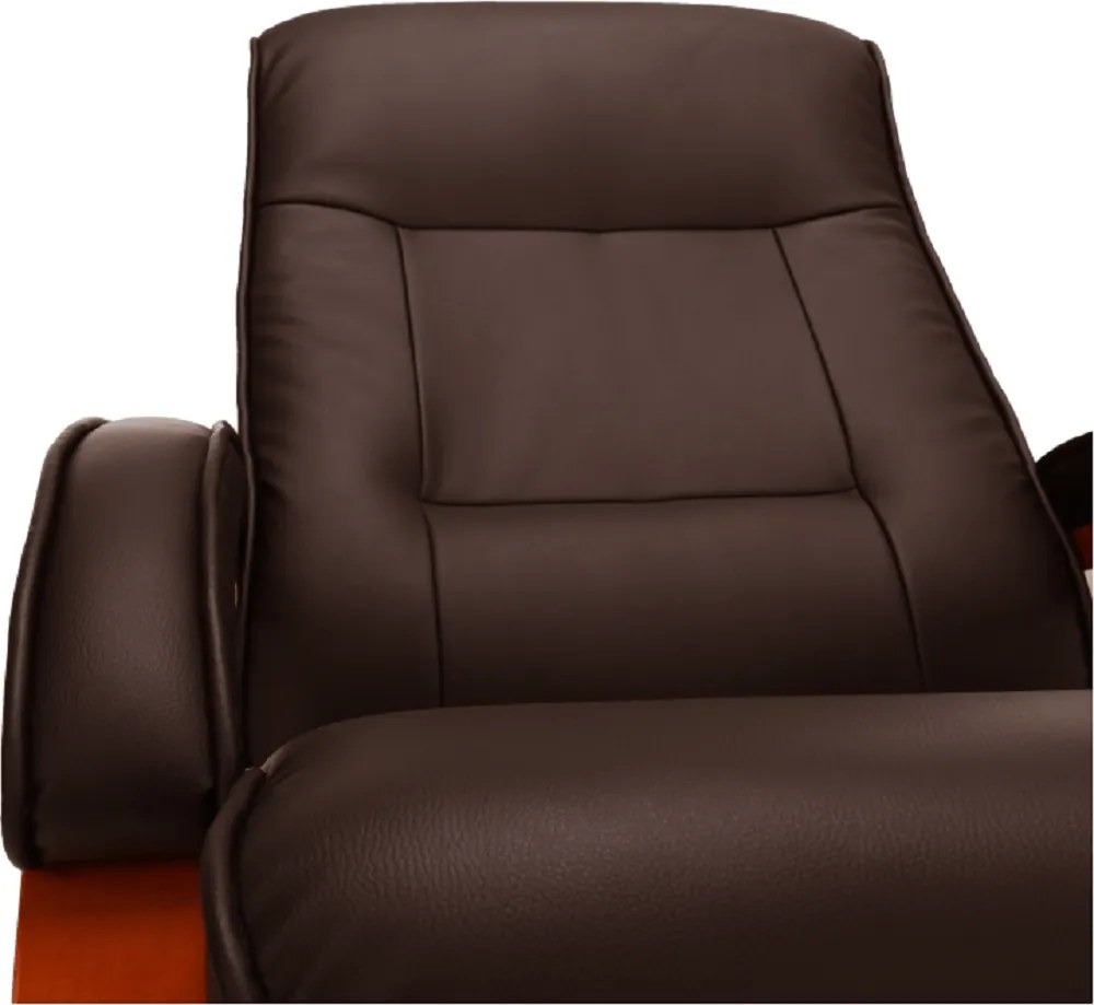Relaxáló állítható fotel, sötétbarna, RYAN