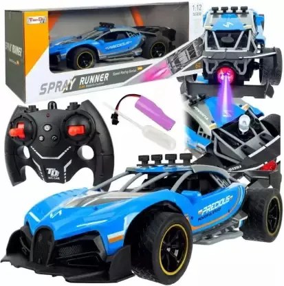 Spray Car Gyors Távirányítós Játék 24 Cm Autó Füstölés Funkcióval 3.7V Lítium Akkuval