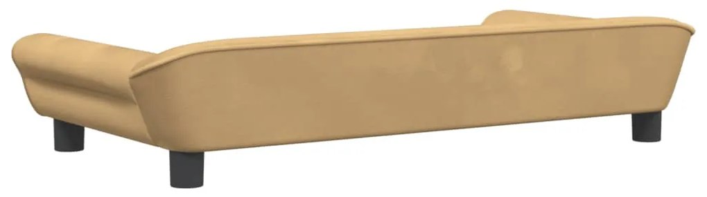 barna bársony gyerekkanapé 100 x 50 x 26 cm