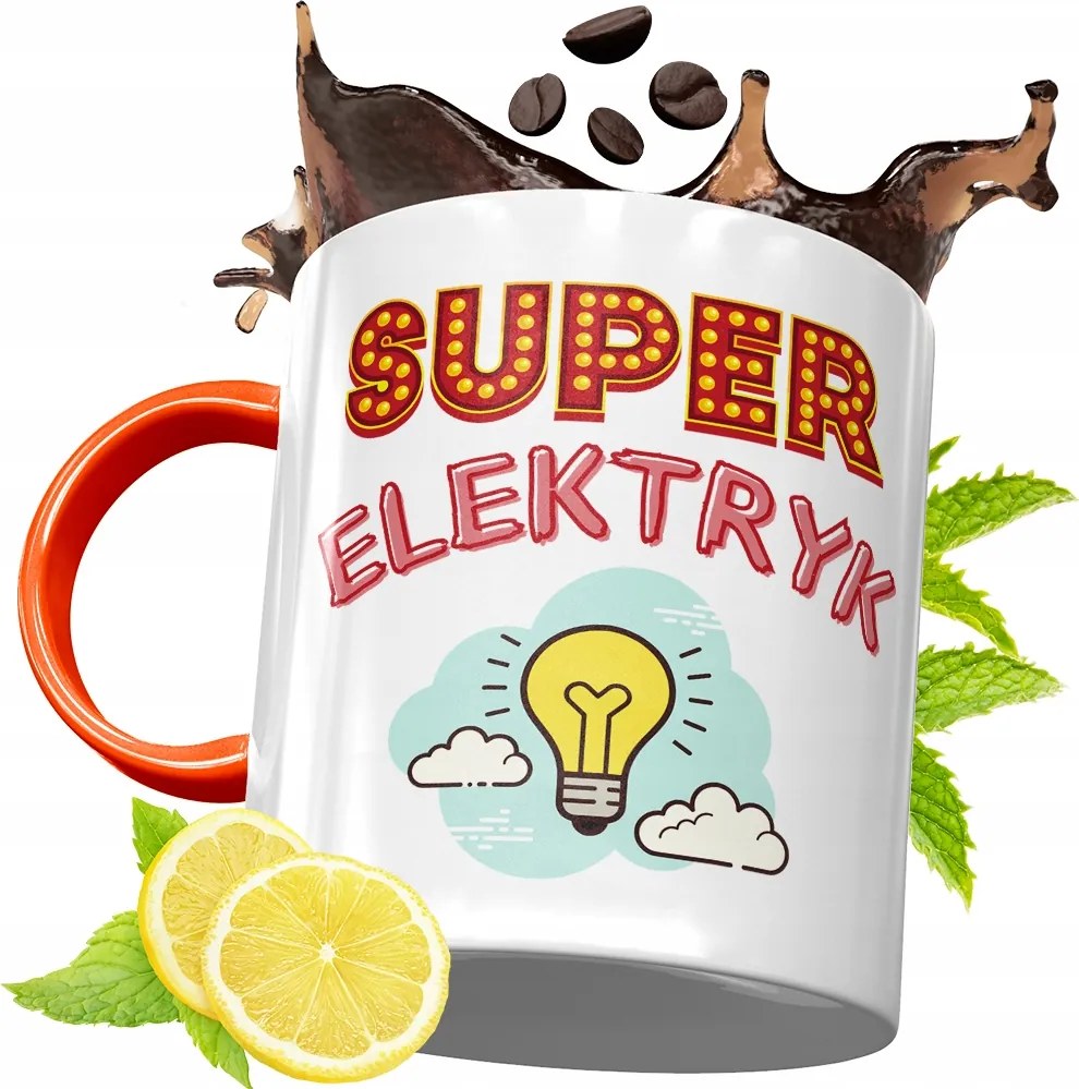 Narancssárga Bögre Villanyszerelőnek Tökéletes Ajándék fényképes nyomtatással