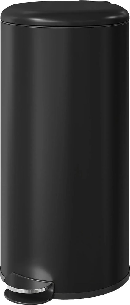 HOMCOM 30 l pedálos szemetes lágyzáró fedéllel és pedállal, levehető belső vödörrel — fekete, 36 x 30 x 63,5 cm | Aosom