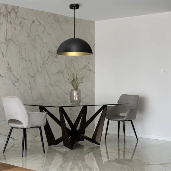 Csillár zsinóron BETA 1xE27/60W/230V á. 45 cm fekete