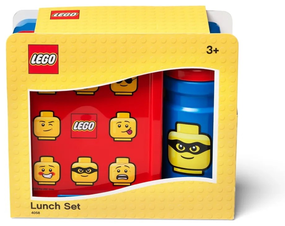 Iconic piros-kék uzsonnásdoboz és kulacs szett - LEGO®