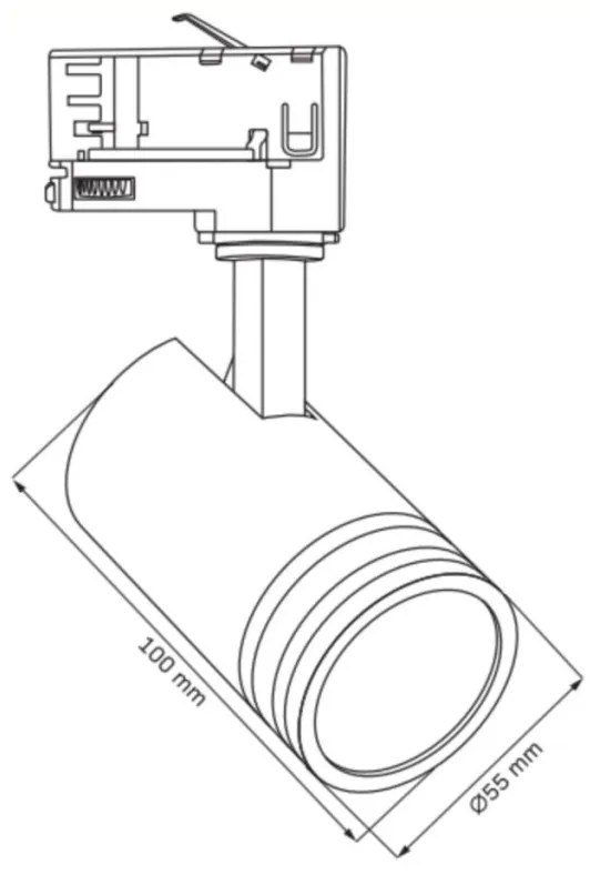 Polux MILANO 327871 Sínreflektor 1x10W/GU10 IP20