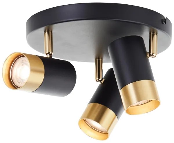 Brilliant - LED spotlámpa VIGOLO 3xGU10/5W/230V fekete/arany