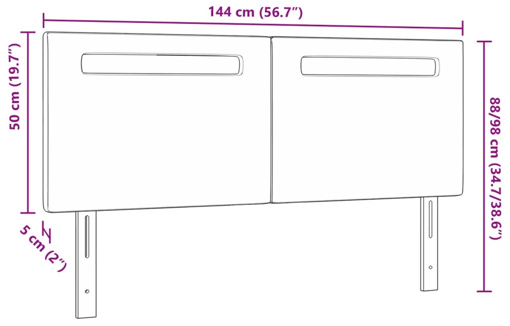 Fejtámla Egyszerű Tervezés Tiszta Fehér 140 cm Műbőr