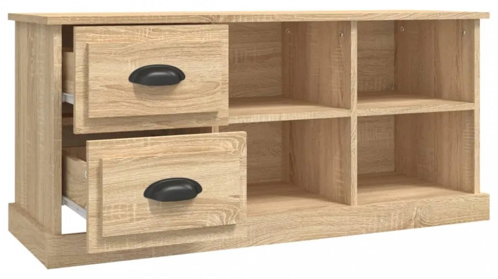 sonoma tölgy színű szerelt fa fali TV-szekrény 102x35,5x47,5 cm