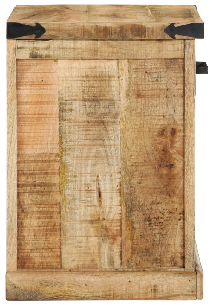 Cipőpad 110x35x50 cm Tömör durva fa mangó