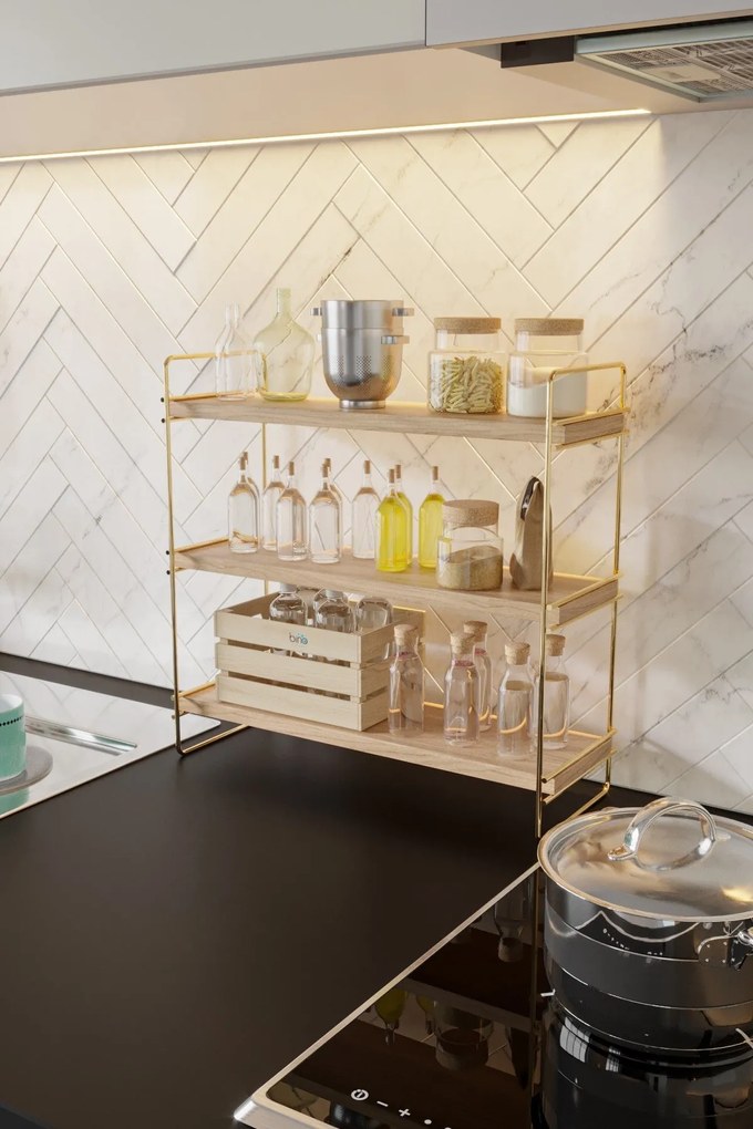 Fali polc Masa Üstü 3 Katlı Organizer, Servis Rafı
