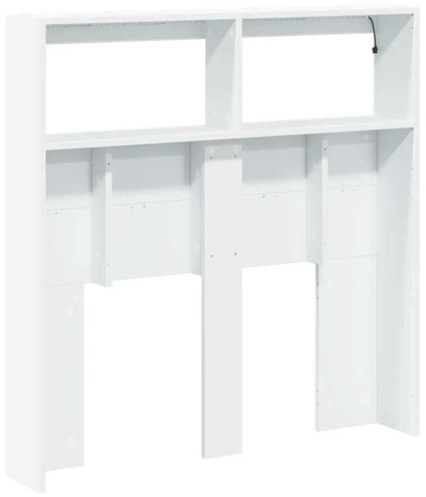 fehér áthidalószekrény LED-világítással 100 x 17 x 102 cm