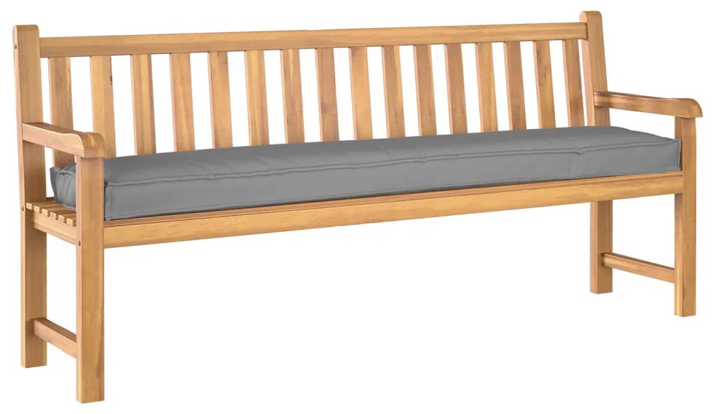 Raklap Párnák padhoz 2 db Szürke 200x40x8 cm Oxford szövet