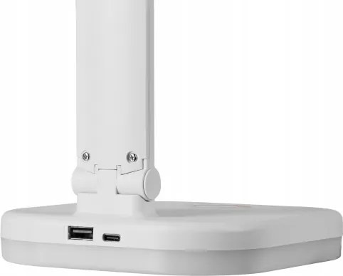 LED RGBW dimmelhető asztali lámpa vezeték nélküli töltéssel, 7W LED/5V USB, fehér