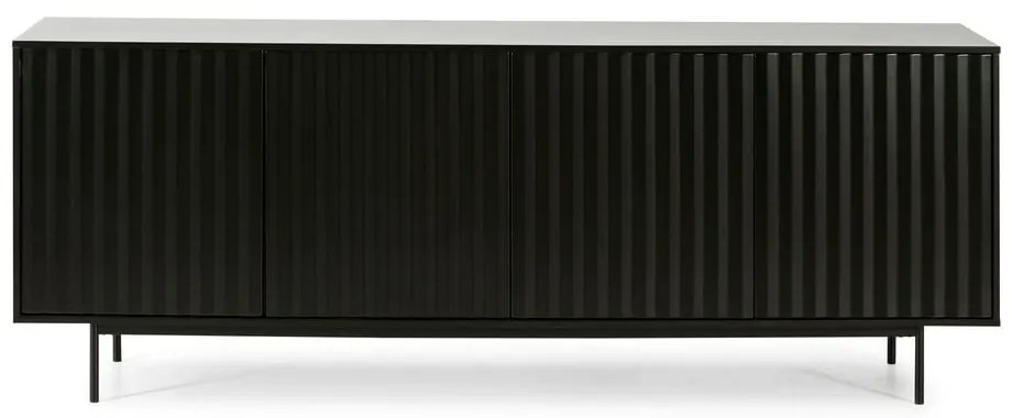 Fekete alacsony komód 211x80 cm Sierra – Teulat