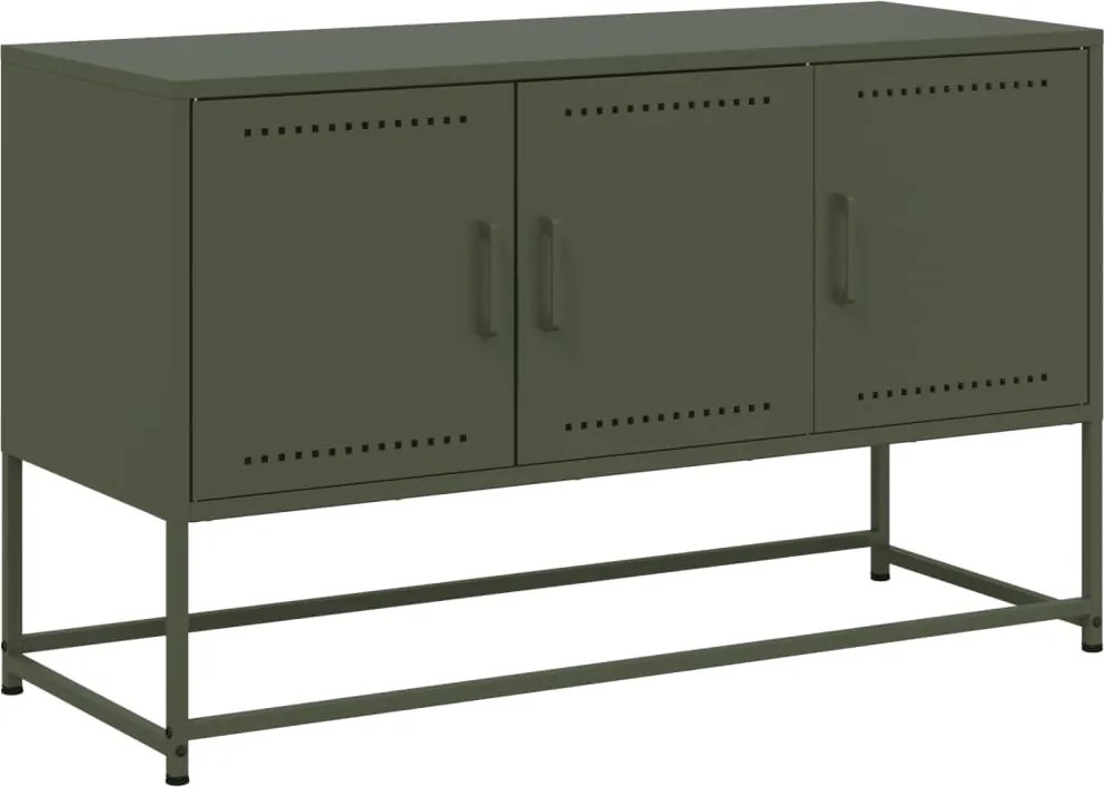 vidaXL olívazöld acél TV-szekrény 100,5x39x60,5 cm