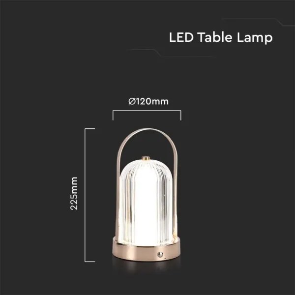 LED Dimmelhető asztali lámpa LED/1W/5V 3000-6000K 1800 mAh arany