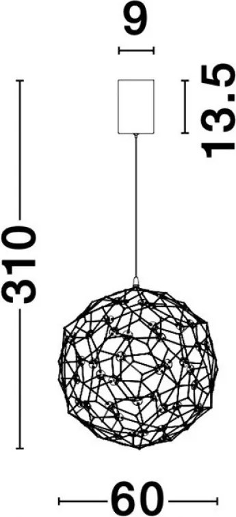 NOVALUCE 9186001 Modern Függesztett Lámpa LED IP20