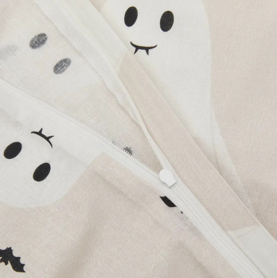 Gyerek pamut ágyneműhuzat GHOSTIE bézs Ágyneműhuzat mérete: 80 x 80 cm | 135 x 200 cm