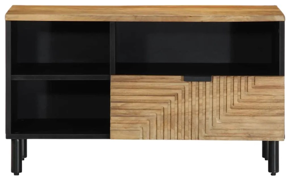 barna tömör mangófa TV-szekrény 80 x 33 x 46 cm