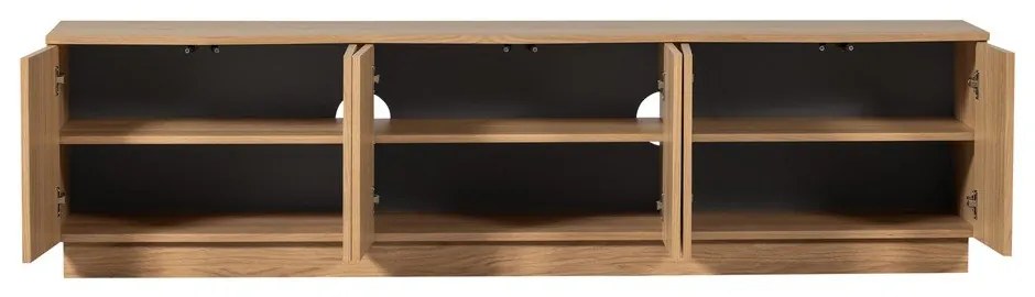 Natúr színű tölgyfa TV-állvány 200x52x45 cm Zuma – WOOOD